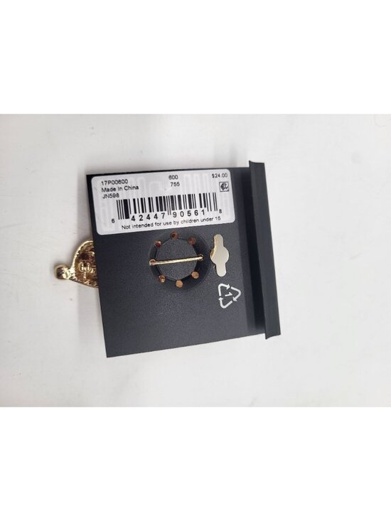 Napier Triple Heart Brooch Pin Red Stones Valentines Love Gold Tone - Picture 4 of 6